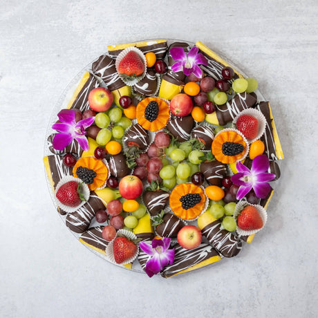 Premium chocolate dipped fruit dark chocolate strawberries bananas pineapple gift