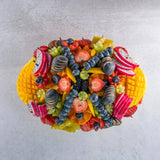 Fresh fruit bowl tropical mango dragon fruit pineapple berries kiwi star fruit
